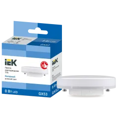 Лампа GX53 светодиод.8Вт 6500К IEК (720Lm)