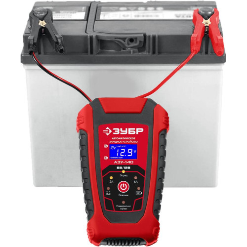 Зарядное устройство ЗУБР АЗУ-140, 6/12В, 6А (59310)