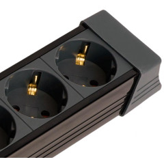 Фильтр сетевой Stekker 3 роз. 16A 5м черный HM22-31-05 Techno 50155