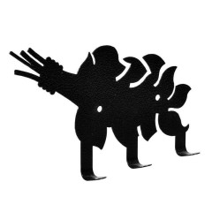 Вешалка металлическая 3 крючка Веник 15,5*8см 