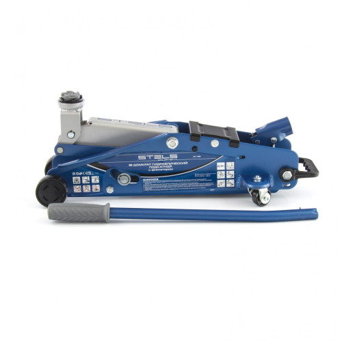 Домкрат подкатной STELS  2,5т с фиксатором, 140-385 мм, SAFETY PIN (51152)