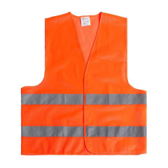 Жилет сигнальный со светоотражающий, оранжевый, 2 класс, размер 68х55см (3628606)