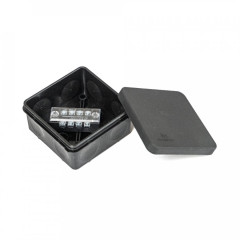 Коробка распред. 80х80х40мм IP55 с гермоввод черная Промрукав