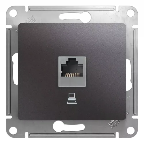 Розетка PC GLOSSA графит GSL001381K