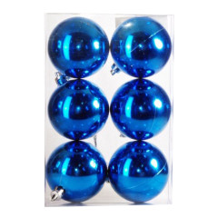 Шары новогодние набор 6шт 6см синий (SYQC-012230SB)