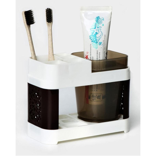 Держатель для зубных щеток, цвет коричневый (7547907)