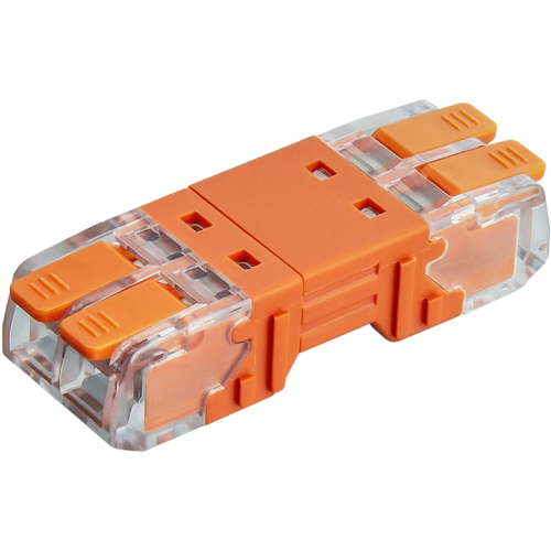 Клемма с рычажком проходная 2х2  0.2 до 2.5 кв.мм разъем. соединения NAVIGATOR 95184