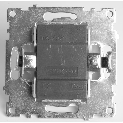 Выключатель 3-кл Катрин белый GLS10-7108-01