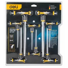 Набор ключей шестигранных DELI Т-образных, 8 шт (DL233208)