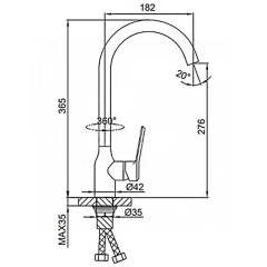 Смеситель для кухни FRUD R44052-12, чёрный матовый