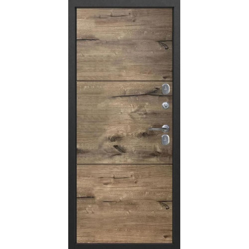 Дверь метал. Isoterma 11 см Серебро/ Канадский Дуб пацифик Царга (2050*860, Правая)