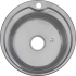 Мойка нерж. врезная MELANA 510 тол. 0,8мм, круглая, полир. (сифон, уплот., крепл.)