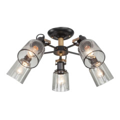 Светильник EUROSVET 70111/5 черный(20м2)