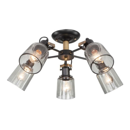 Светильник EUROSVET 70111/5 черный(20м2)