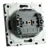 Розетка 2P ЭМИЛИ защ.шторки с крышкой черный RST16-5113-05
