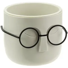 Горшок для цветов Idea Стив белый ротанг М 3079 (429301)