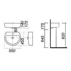 Умывальник-тюльпан SANITA LUXE 