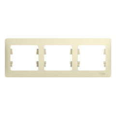 Рамка 3-пост GLOSSA бежевый GSL000203 (458638)