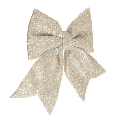 Бант новогодний на ёлку СНОУ БУМ шампань 15х20см (376-830)