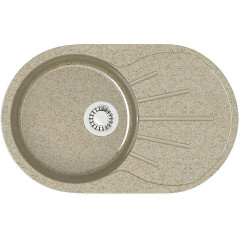 Мойка комп. глянц. MARRBAXX овальная Касандра Z110/Q5 730х450х215мм, песочная, сифон