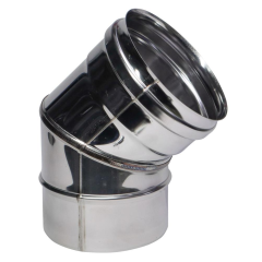Дымоход колено 0,5мм 135гр Ф135 нержавеющая сталь (Феррум)