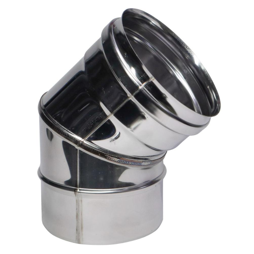 Дымоход колено 0,5мм 135гр Ф135 нержавеющая сталь (Феррум)