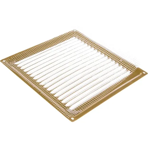 Решетка металлическая с сеткой 100*100ВР золото