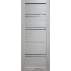 Дверное полотно Лайт 9 ДО 80 дуб молочный, покрытие ПВХ (Корадубов) (сатинат, белое)