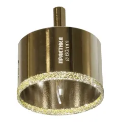 Коронка алмазная ПРАКТИКА д/керамогранита 60мм (917-699)