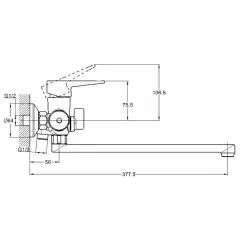 Смеситель для кухни G-LAUF NEB4-A123, ф 35