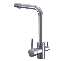 Смеситель для кухни EVA GOLD FK041C хром, латунь, с каналом для фильтрованной воды