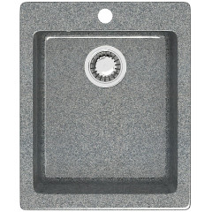 Мойка комп. глянц. MARRBAXX прямоугольная без крыла Z8/Q8 500х425х195мм, темно-серая, сифон
