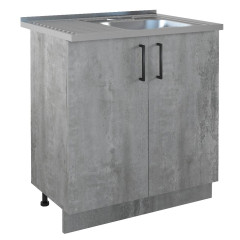 Стол под мойку EVA GOLD 80 светлый цемент