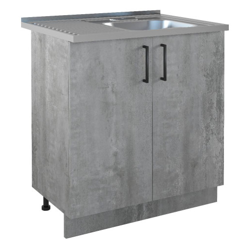 Стол под мойку EVA GOLD 80 светлый цемент