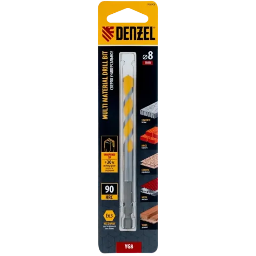 Сверло универсальное Denzel Multi cut 8 мм (706008)