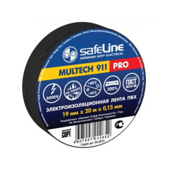 Изолента ПВХ 19мм х 20м черная SAFELINE (18734)