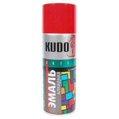 Эмаль аэрозольная KUDO унив КРАСНАЯ RAL 3020 520мл KU-1003