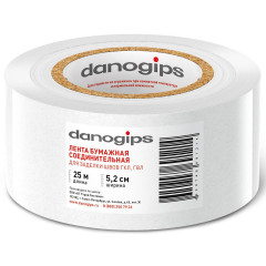 Лента DANOGIPS бумажная соединительная для заделки швов 5,2*25м