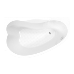 Ванна акриловая BELLSAN Дарина 165х110х62см левая на раме, экран, сифон (*30)