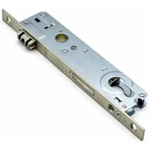 Замок врезной д/пластик. дверей с роликом 25/92 ПВХ