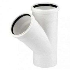 Тройник кан. БЕЛЫЙ РТП ф 110/110х45°