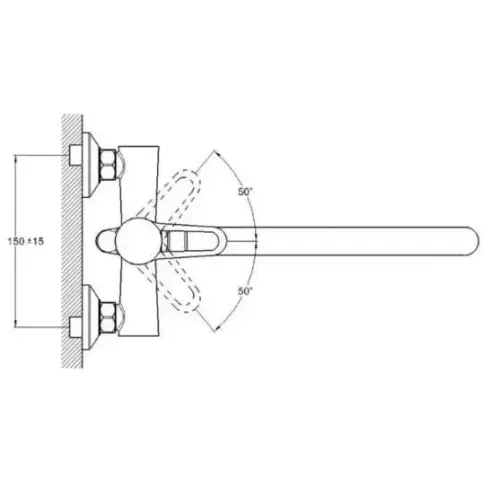 Смеситель для ванны G-LAUF NUD7-A045, ф-35