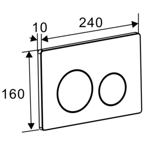 Кнопка смыва для инсталляции EVA GOLD 400 круг, матовый хром 03