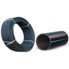 Труба ПНД d50*3.0мм питьевая с синей полосой ПЭ100 SDR 17 (10 атм)