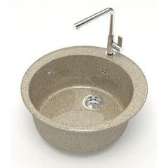 Мойка комп. глянц. MARRBAXX круглая Браун Z510/Q5 507х200мм, песочная, сифон