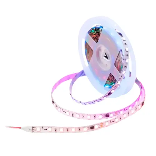 Светодиодная лента 24V APEYRON 14,4W/m 60Led/m IP20 RGB 5м бел б/п+Лента св/д адрес+пульт 10-93