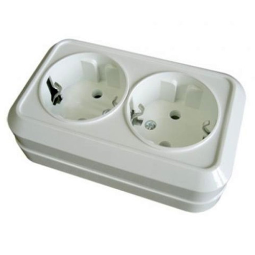 Розетка О/У 2-ая 2P+E TDM слон. кость Ладога SQ1801-0020