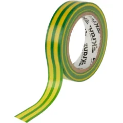 Изолента ПВХ 15мм х 10м желто-зеленая Kranz (609031)