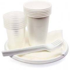 Набор для пикника на 6 персон Мистерия (вилки+стаканы 200мл+100мл+тарелки+салфетки) (187060)