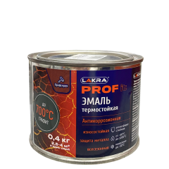 Эмаль Лакра PROF IT термостойкая антикоррозионная  до 700С Графит 0,4 кг
